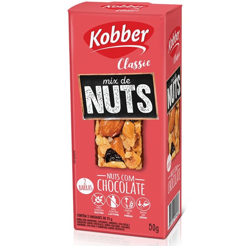 CEREAL-BARRA-KOBBER-50G-MIX-NUTS-CHOCOLATE
