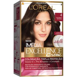 Tintura Imédia Excellence Creme Castanho Natural 4