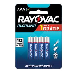 Pilha Rayovac Alcalina Palito Leve 4 Pague 3