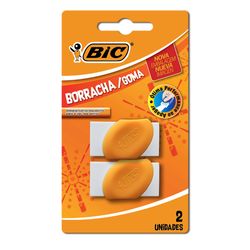 Borracha Escolar Bic Branca Com 2 Unidades