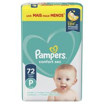 Fralda Pampers Confort Sec P 72 Unidades