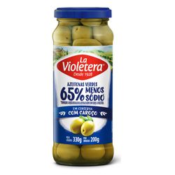 Azeitona Verde La Violetera 65% Menos Sódio 200g