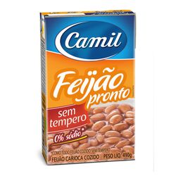 Feijão Pronto Carioca Camil 490g Sem Tempero TP