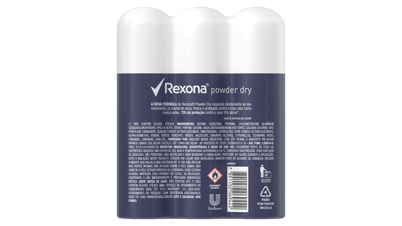 Desodorante Aerosol Rexona Powder Dry 89g