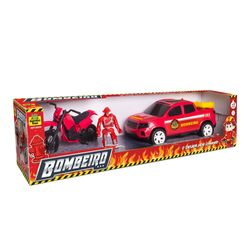 Brinquedo Kit Resgate Bombeiro Samba Toys