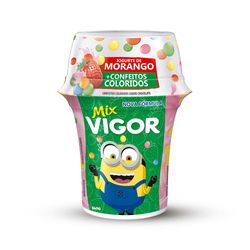 Iogurte Vigor Mix Morango Confeitos Coloridos 140g