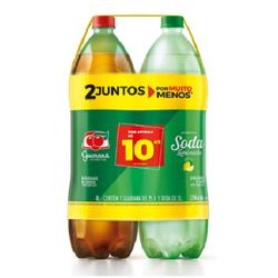 Refrigerante 1 Guaraná+1 Soda Antarctica 2L Pet Lv + Pg -