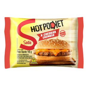 Sanduíche Hot Pocket Sadia 145g X-Cheddar Cremoso