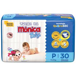 Fralda Turma da Mônica Jumbo P Com 30