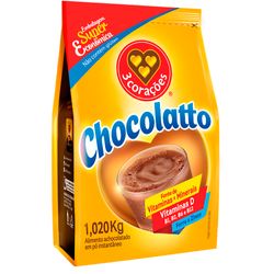 Achocolatado Chocolatto 3 Corações 1,020Kg Sachê