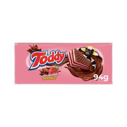 Biscoito Wafer Toddy 94g Chocolate e Morango