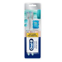 Kit Escova Dental Oral-B Indicator Extra Soft + Fio Dental