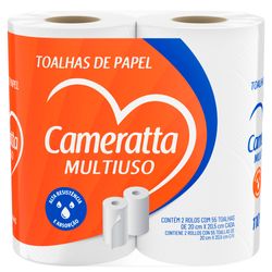 Toalha Papel Cameratta 55 Folhas com 2 rolos