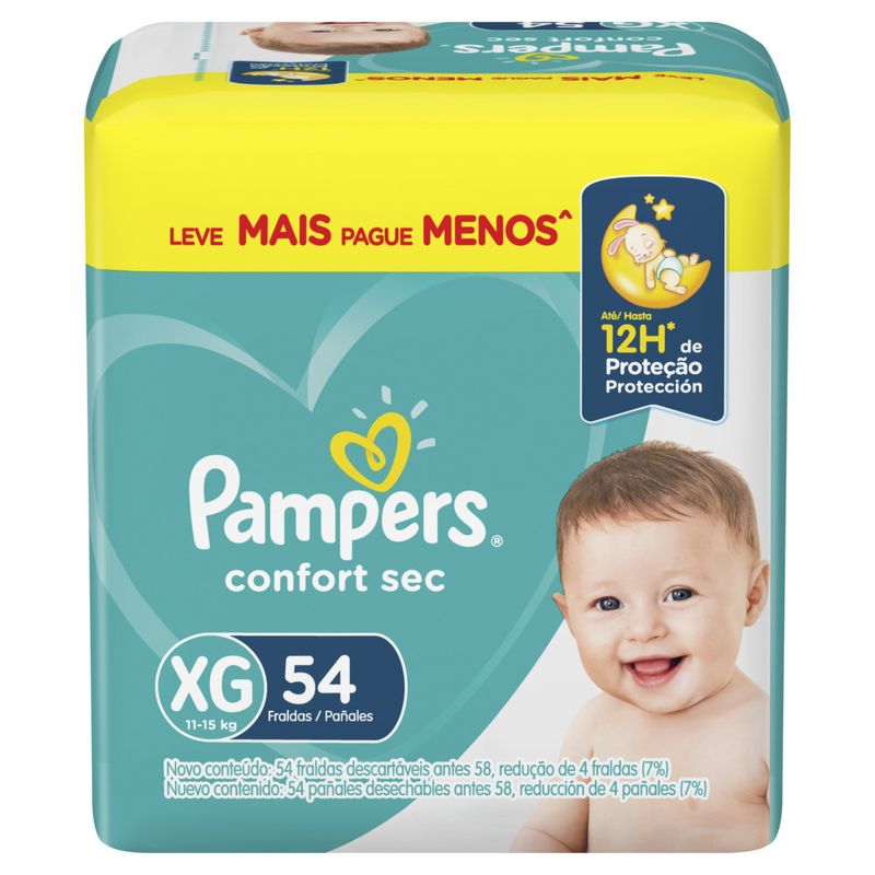 FRALDA-PAMPERS-CONFORT-SEC-XG-C-54-L-P-