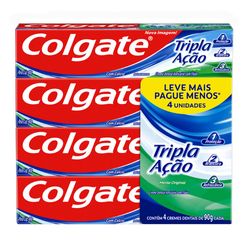 Creme Dental Colgate Trip Ação Ment 90g Com 4 L Mais P Menos
