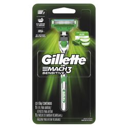Aparelho de Barbear Gillette Mach3 Sensitive 1 Unidade