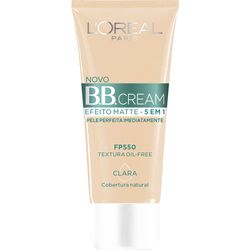 Creme Facial L'oréal BB Cream Efeito Mate FPS50 Cor Clara