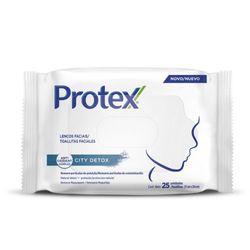 Lenço Umedecido Protex Face City Detox 250ml