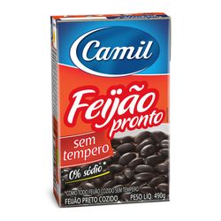 Feijão Pronto Preto Camil 490g Sem Tempero TP