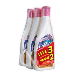 Lustra Móveis Poliflor Lavanda Embalagem Econômica com 3 unidades de 200ml