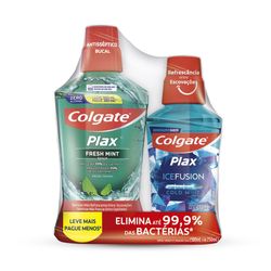 Enxaguante Bucal Plax Lv500 Pg350ml + Plax 250ml Lv+Pg-