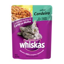 Alimento Gato Whiskas 85g Sache Prato Cordeiro
