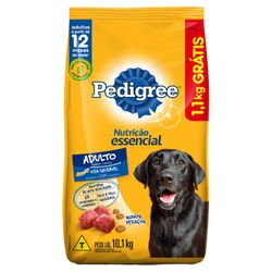 Alimento Cão Pedigree Nutr Essenc Carne 10,1Kg Grátis 1,1Kg