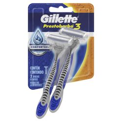 Aparelho de Barbear Gillette Prestobarba3 2 Unidades