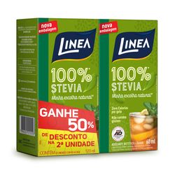 Adoçante Líquido Linea 60ml Stevia 50% Desconto 2 Unidade