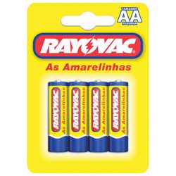 Pilha Rayovac Amarelinha C/4 Pequena