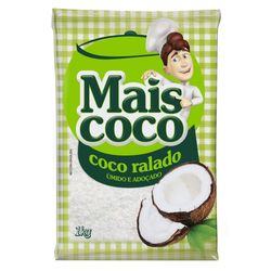Coco Ralado Úmido Adoçado Mais Coco 1Kg