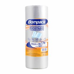 Saco Pástico Picotado Bompack 30x38cm 5L com 500 unidades