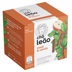 CHÁ LEÃO MAÇA COM CANELA - 10 SACHÊS