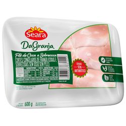 Filé Coxa Sobrecoxa Frango Da Granja 600g Bandeja