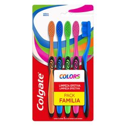 Escova de Dente para família Colgate Colors 5 unid