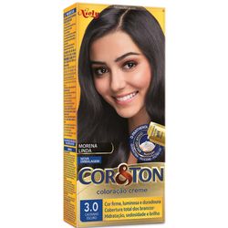 Tintura Niely Cor&Ton Castanho Escuro 3.0 - 180 g