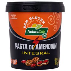 Pasta Amendoim Natural Life 450g Integral Sem Gluten
