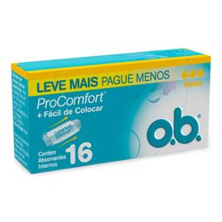 Absorvente Interno Ob C/16 Procomfort Lv+Pg- Medio