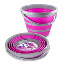 Balde Dobrável Bompack 10L Rosa