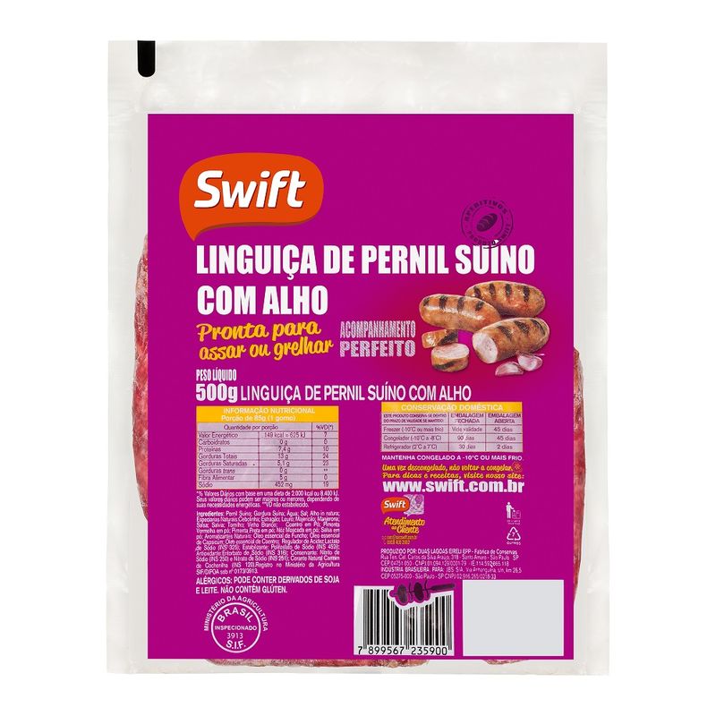 LINGUICA-PERNIL-SWIFT-500G-ALHO
