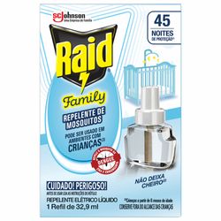 Inseticida Elétrico 45 Noites Refil Family Raid