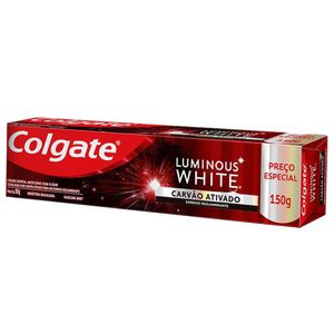 Creme Dental Colgate Luminous White Carvão Ativado 150g