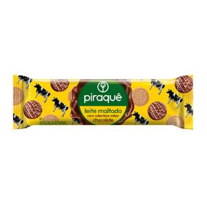 Biscoito Leite Maltado Cobertura Chocolate Piraquê Pacote 80g