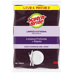 Esponja de Limpeza Extrema Scotch Brite 4 unidades