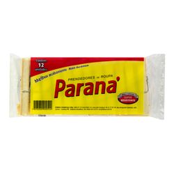 Prendedor Roupa Madeira Parana Com 12 Unidades
