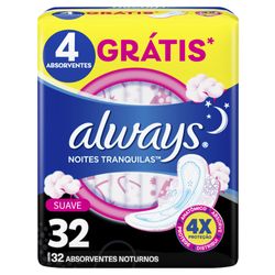 Absorvente Always Noites Tranquilas Suave com Abas 32 Un