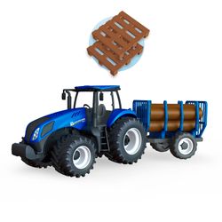Brinquedo Trator New Holland Agriculture com Tora