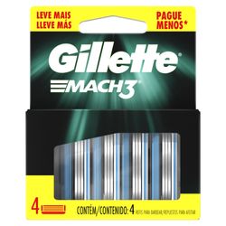 Carga para Aparelho de Barbear Gillette Mach3 4 Un