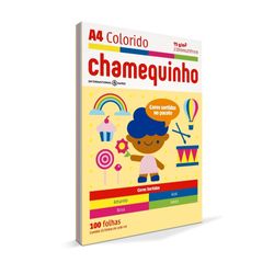 Papel Sulfite A4 Chamequinho Colorido 100 Folhas