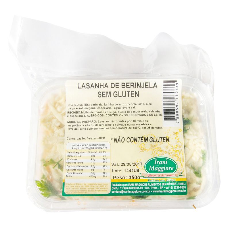 LASANHA-BERINJ-MAGGIORI-350G-S-GLUT